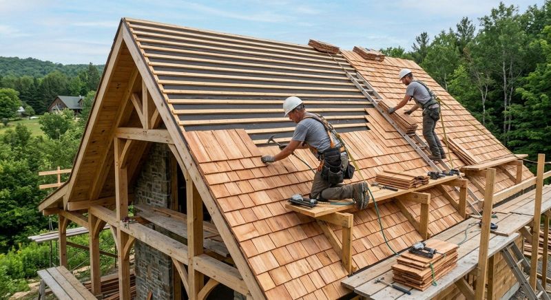 Cedar Roof Installation in Winchester, IN