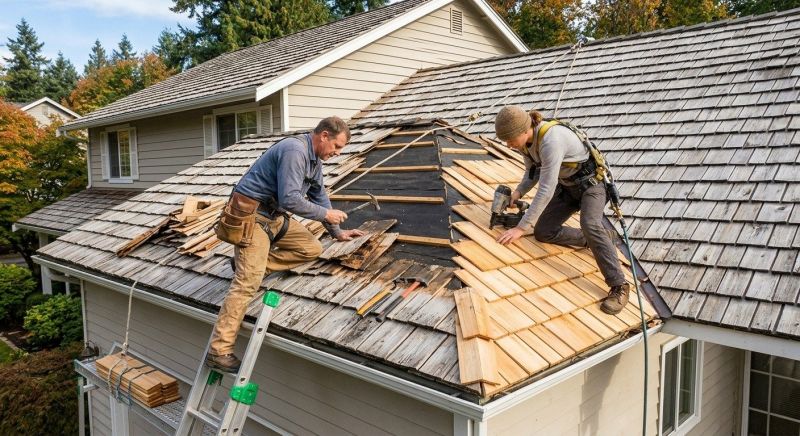 Cedar Shake Roof Repair in Preble County, OH