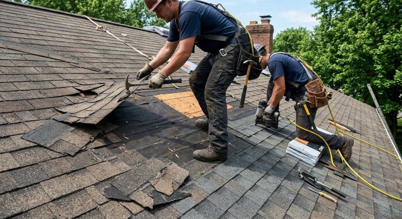 Damaged Roof Repair in Oxford, OH