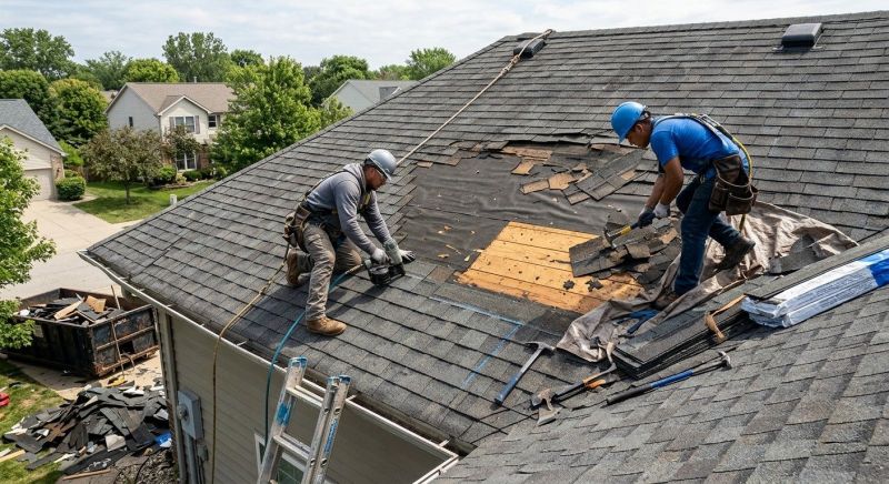 Damaged Roof Repair in Winchester, IN