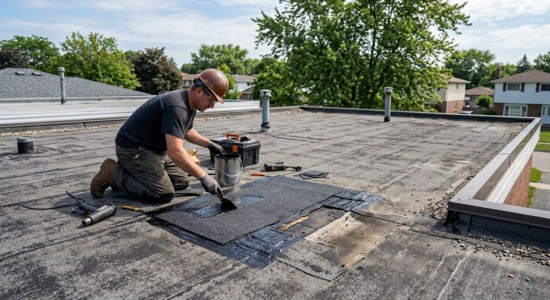 Flat Roof Repair in Eaton, OH