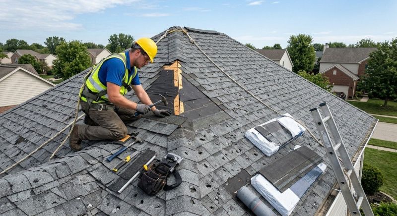 Hail Damage Roof Repair in New Madison, OH