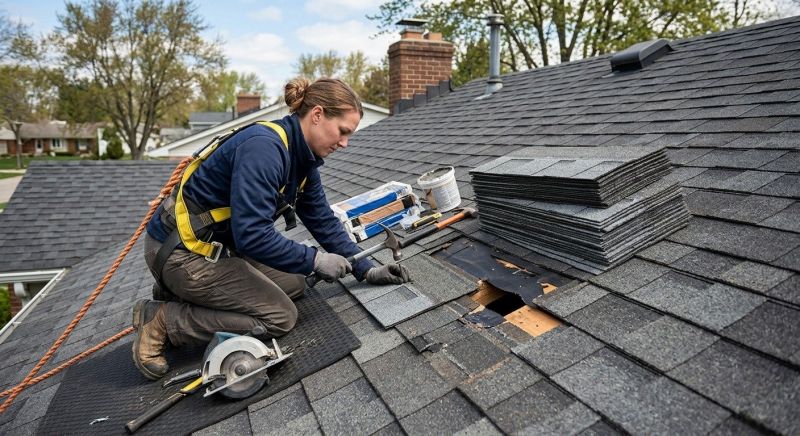 Hip Roof Shingle Repair in Richmond, IN