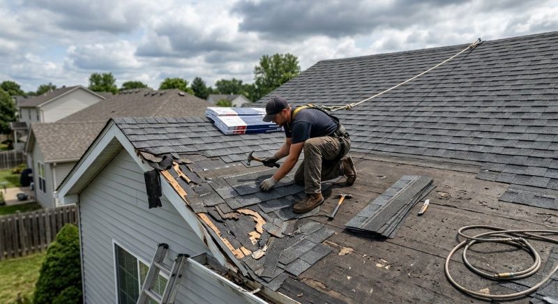 Roof Damage Restoration in New Castle, IN
