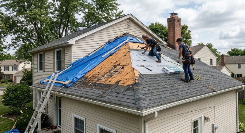 Roof Damage Restoration in New Paris, OH