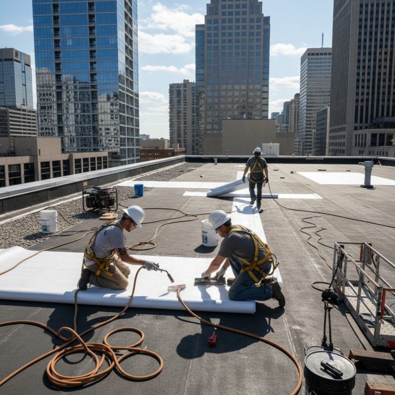 Single Ply Roof Repair in New Madison, OH