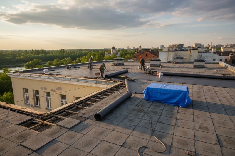 Single Ply Roof Replacement in New Paris, OH