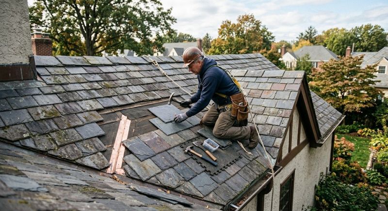 Slate Roof Repair in New Madison, OH