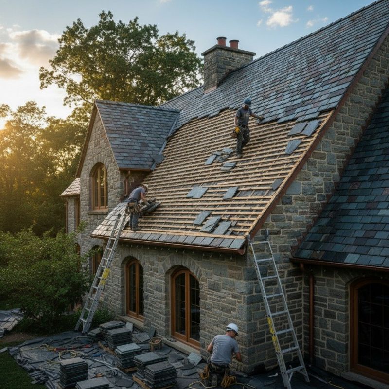 Slate Roof Replacement in New Castle, IN
