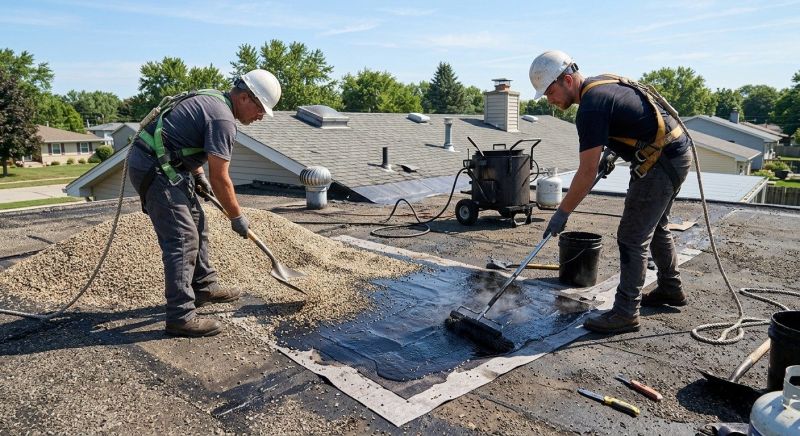 Tar And Gravel Roof Repair in Henry County, IN