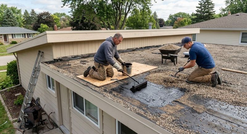 Tar And Gravel Roof Repair in Liberty, IN