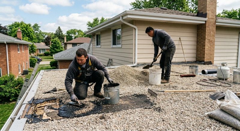 Tar And Gravel Roof Repair in New Castle, IN